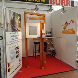 Der Messestand von Schreinerei und Fensterbau BURR